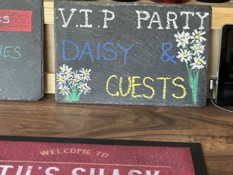 Photo of a private function sign.